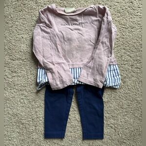 Pink and Blue Kids Shirt Set
